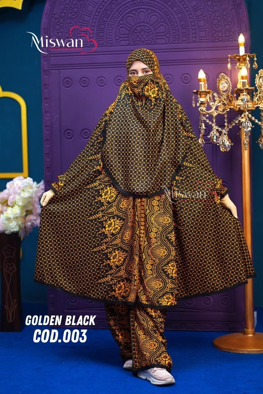 Khimar-(Golden Black -003)