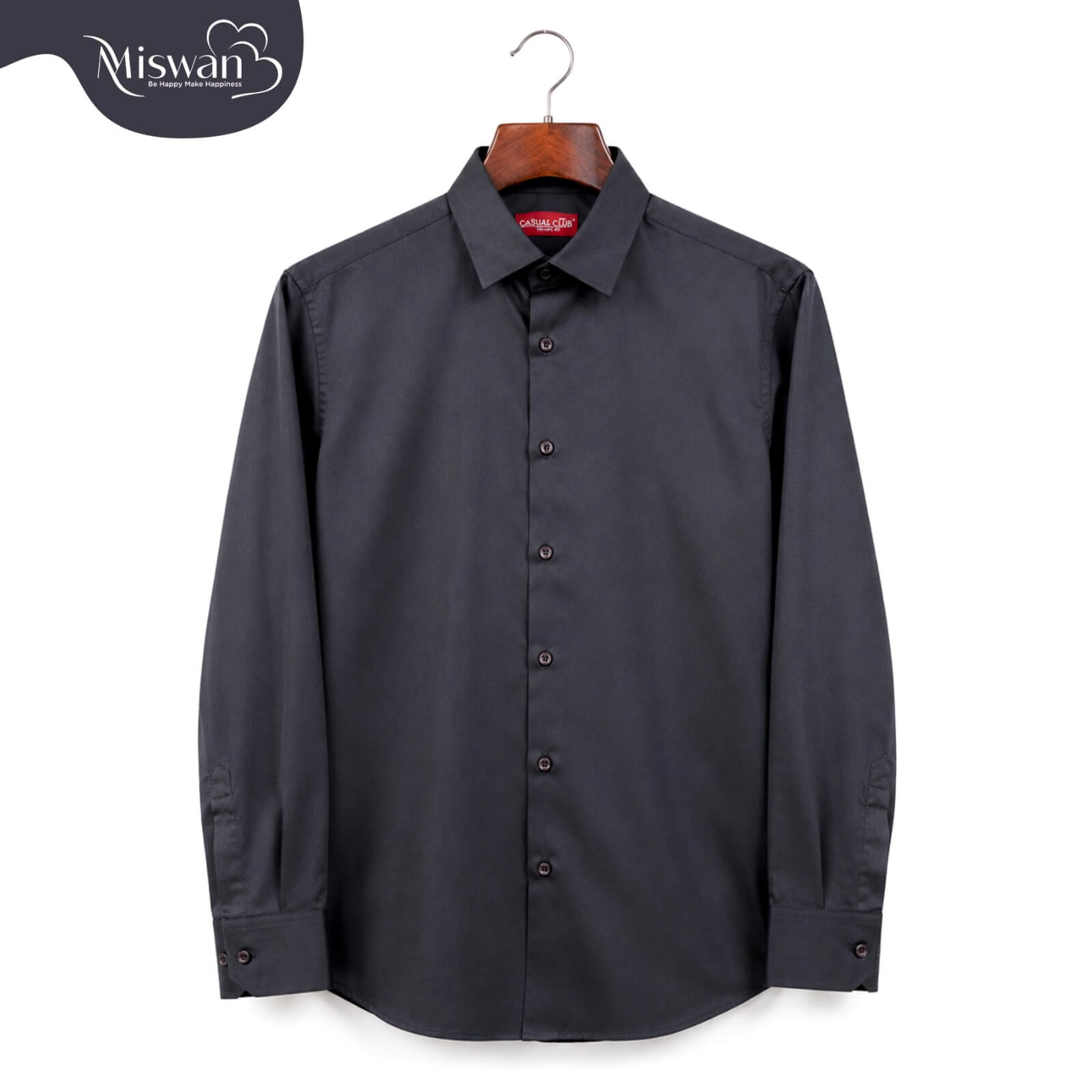Corporate-Stitch Formal Shirt (Black)