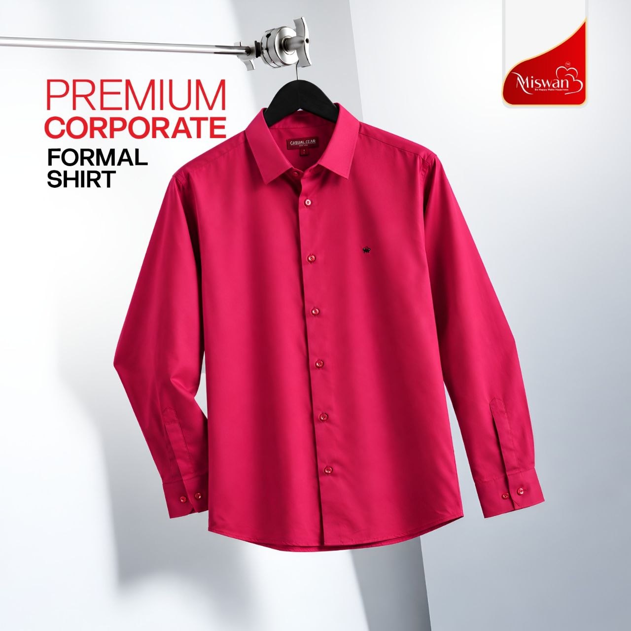 Corporate-Stitch Formal Shirt (Marron)