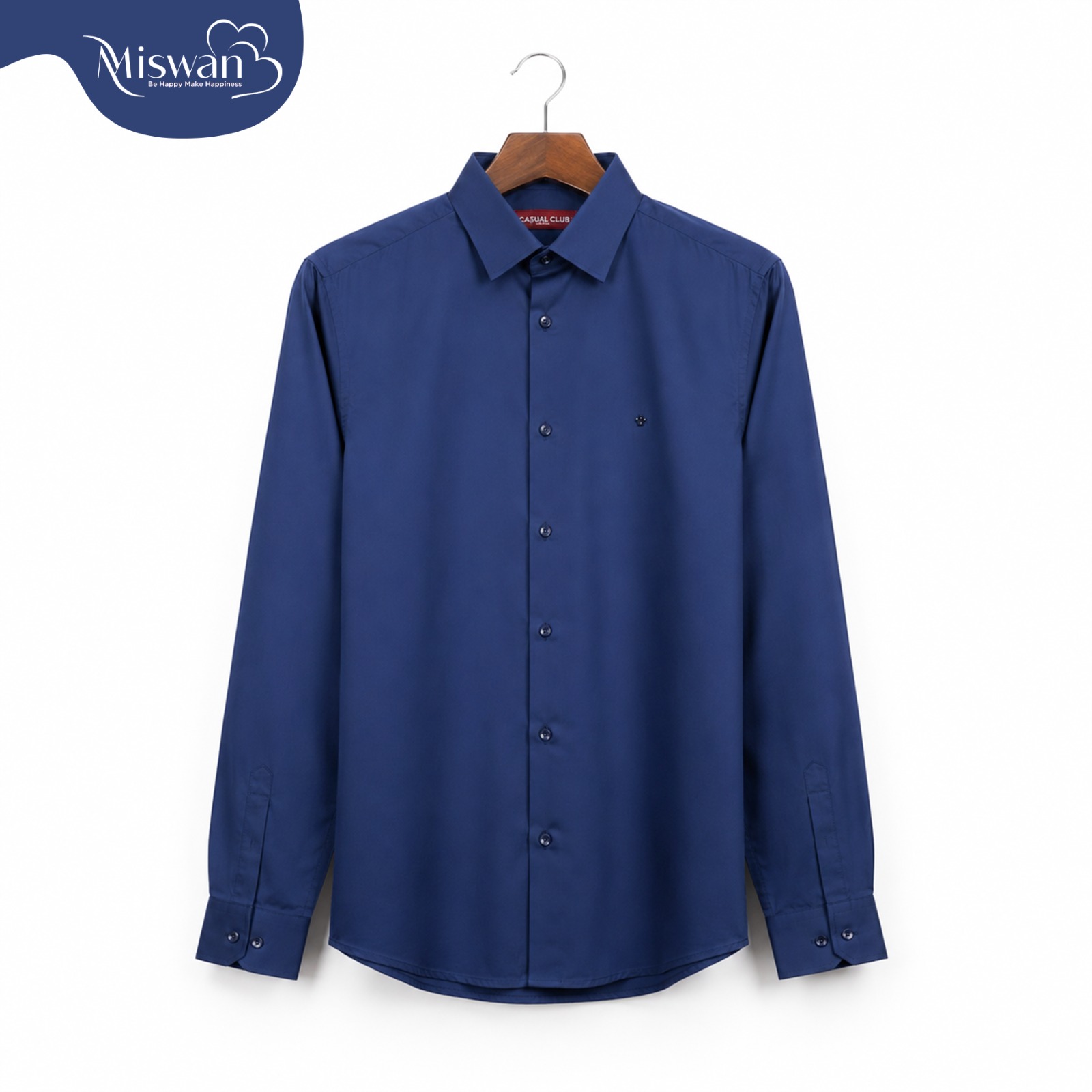 Corporate-Stitch Formal Shirt Navy Blue)